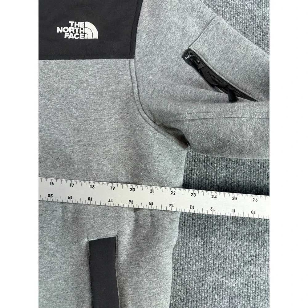 The North Face Mens Grey Black Highrail Hybrid Fleece Hoodie Jacket L Gorpcore